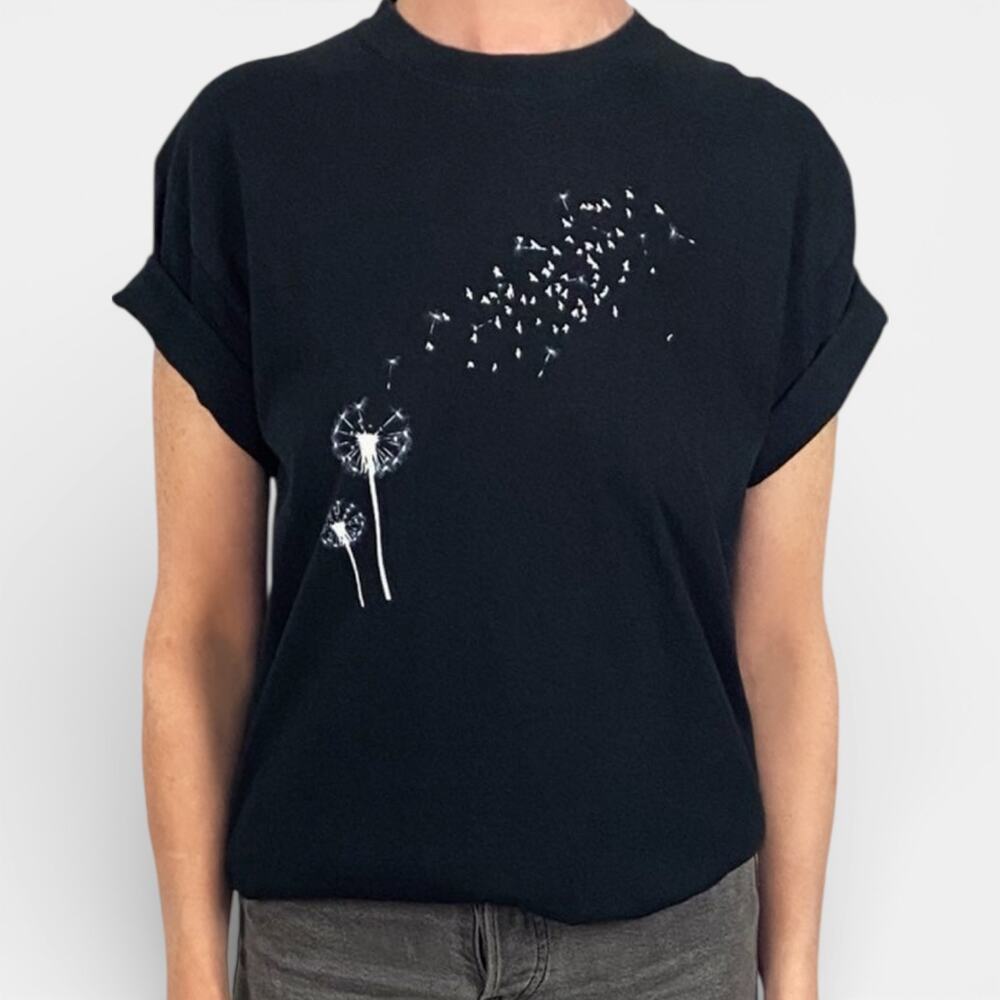 Gildan Dandelion Songbird Cottage Bloom Crewneck T-Shirt Sz Medium